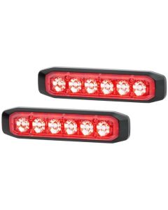 Hella 2XD014562701 LED Strobe-type Beacon Warning Light - Red