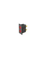 Ionnic V102-24RR Carling Contura V Series Rocker Switch - On-Off-On DPDT, Dual Red LED, 24V