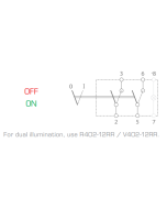 Ionnic R404-12A Carling Contura R Series Rocker Switch - Off-On DPST, Amber LED, 12V