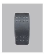 Ionnic R302 Carling Contura R Series Rocker Switch - (Mom On)-Off-(Mom On) DPDT, Non-Illuminated, 12-24V