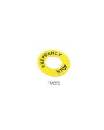 TMS55 LEGEND "EMERGENCY STOP" 30.5MM HOLE